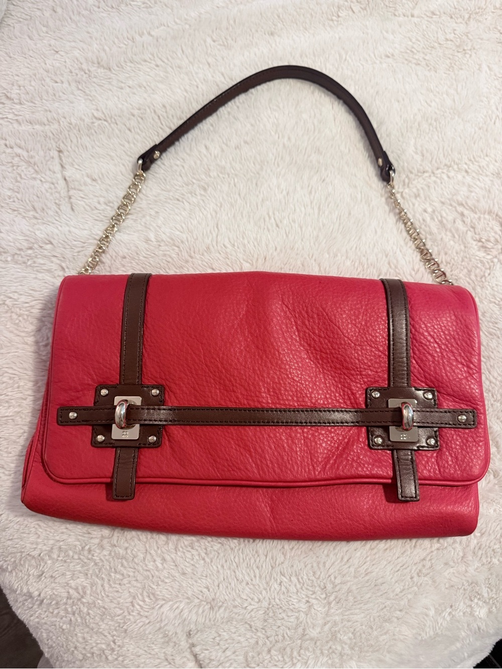 Kate Spade New York Short Paola Fairfax Leather Shoulder Bag – Chili Red